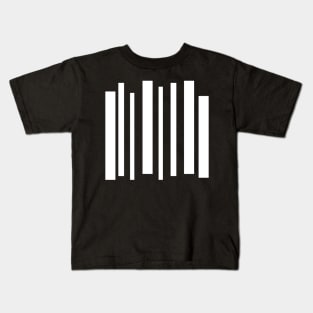 geometric white stripes Kids T-Shirt